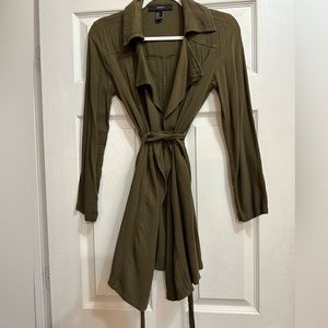 Olive Lightweight Forever 21 Trench W/ Belt